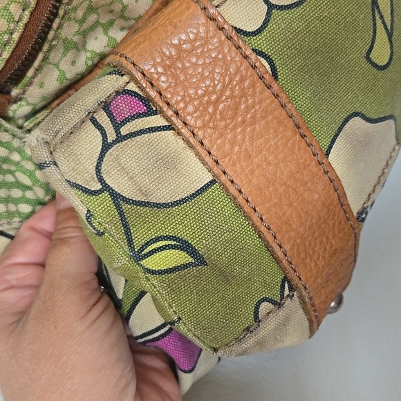Fossil Green Floral Print Bag - Picture 9 of 11